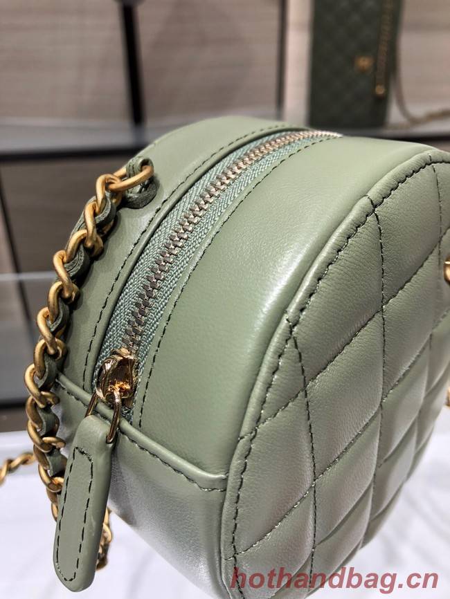 Chanel CLUTCH WITH CHAIN Lambskin & Gold-Tone Metal AS1449 green