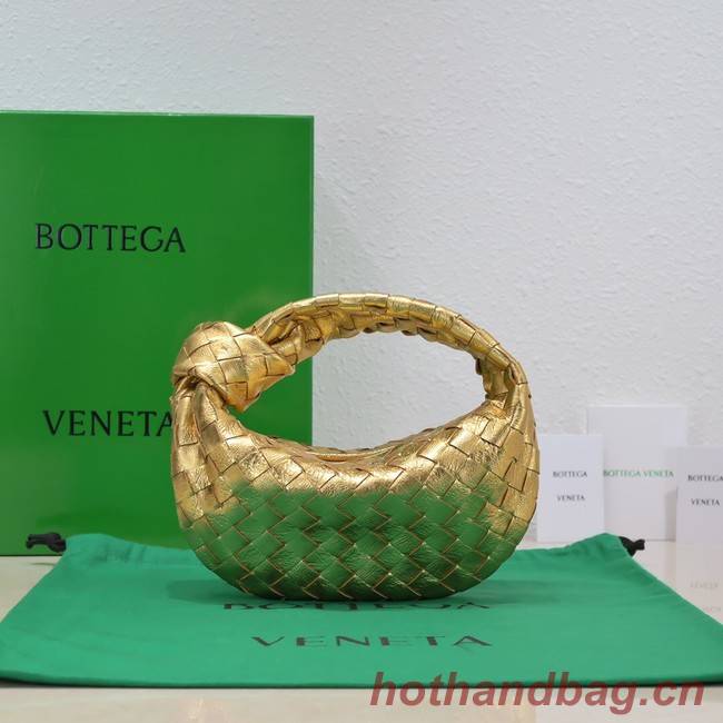 Bottega Veneta Mini intrecciato leather top handle bag 651876 gold