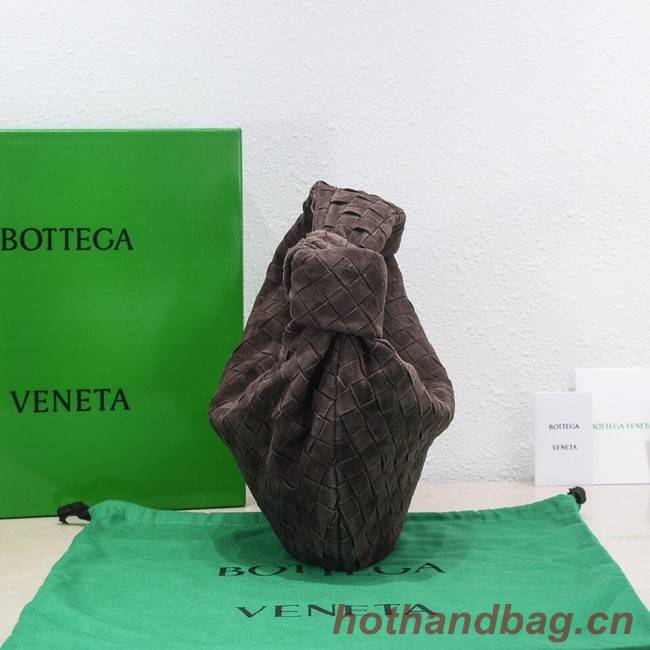 Bottega Veneta intrecciato suede top handle bag 690225 brown