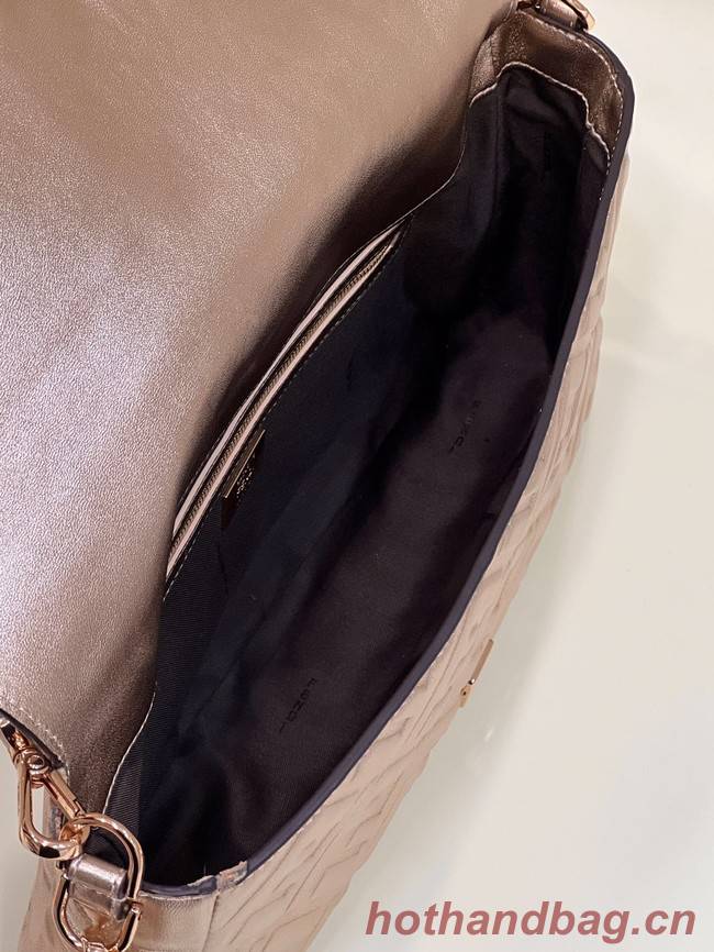Fendi Baguette Large leather bag 8BR771A Light gold