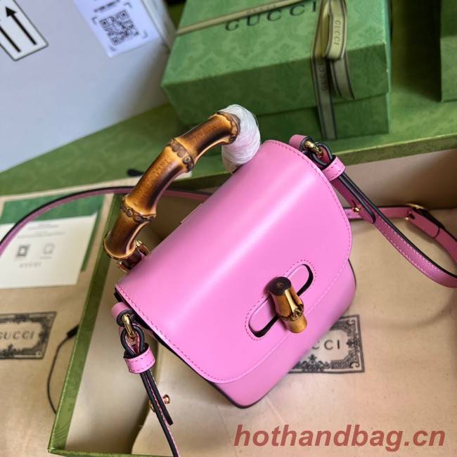 Gucci Bamboo mini handbag 702106 pink
