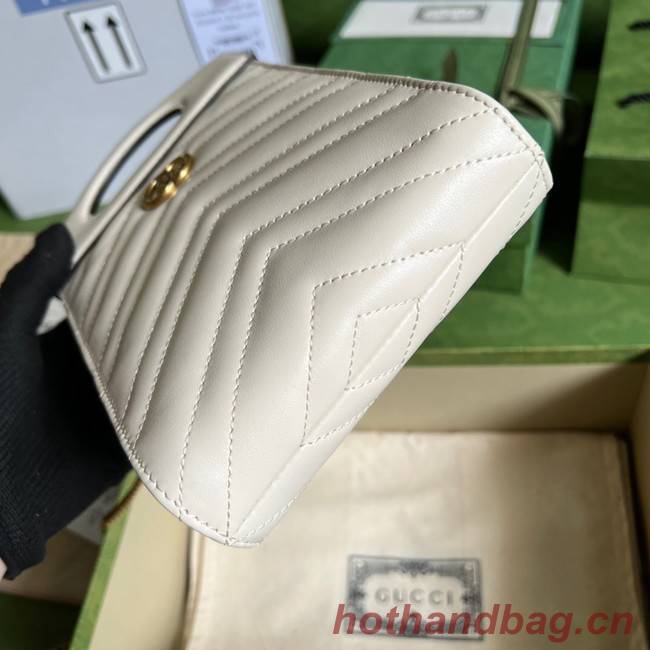 Gucci GG Marmont top handle mini bag 699756 white