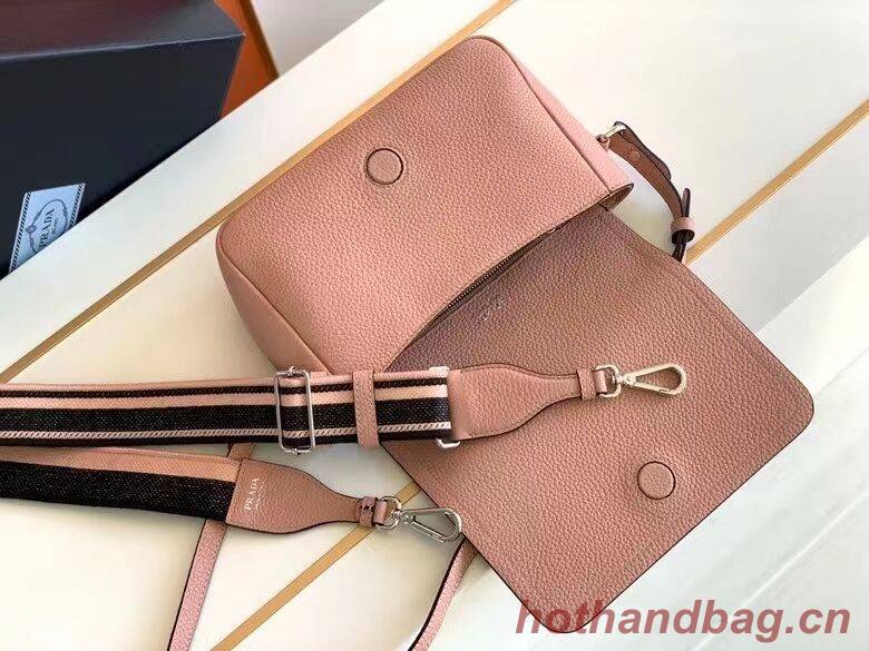 Prada Leather bag with shoulder strap 1DB443 pink