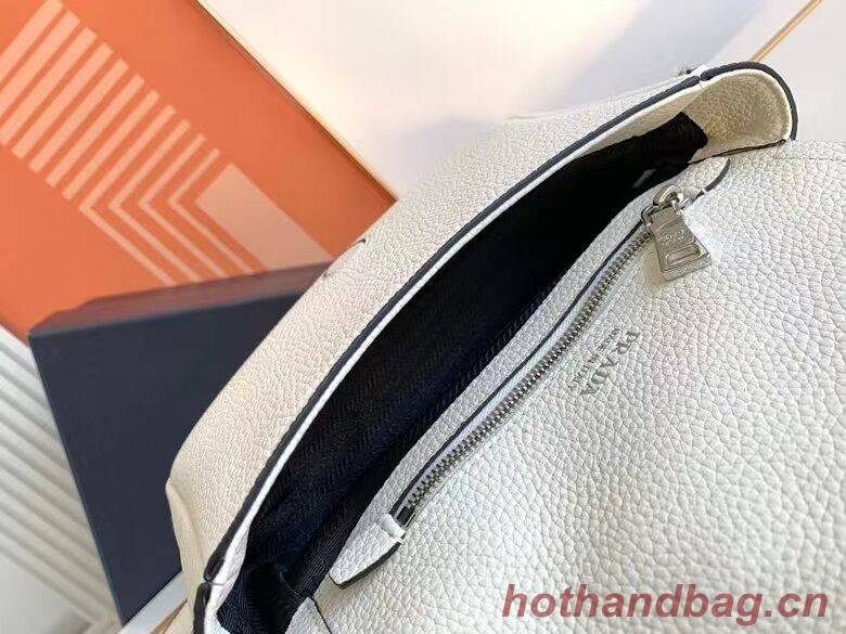Prada Leather bag with shoulder strap 1DB443 white