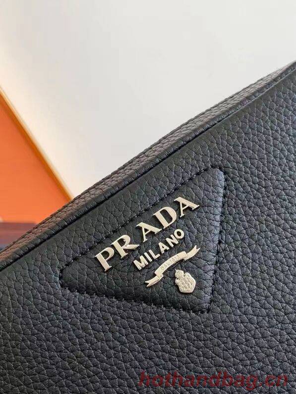 Prada Leather bag with shoulder strap 1DB820 black