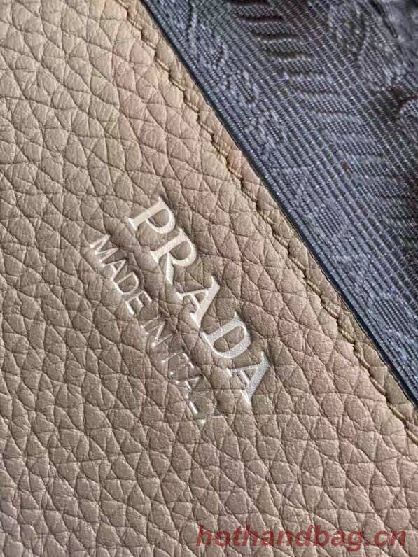 Prada Leather bag with shoulder strap 1DB820 gray