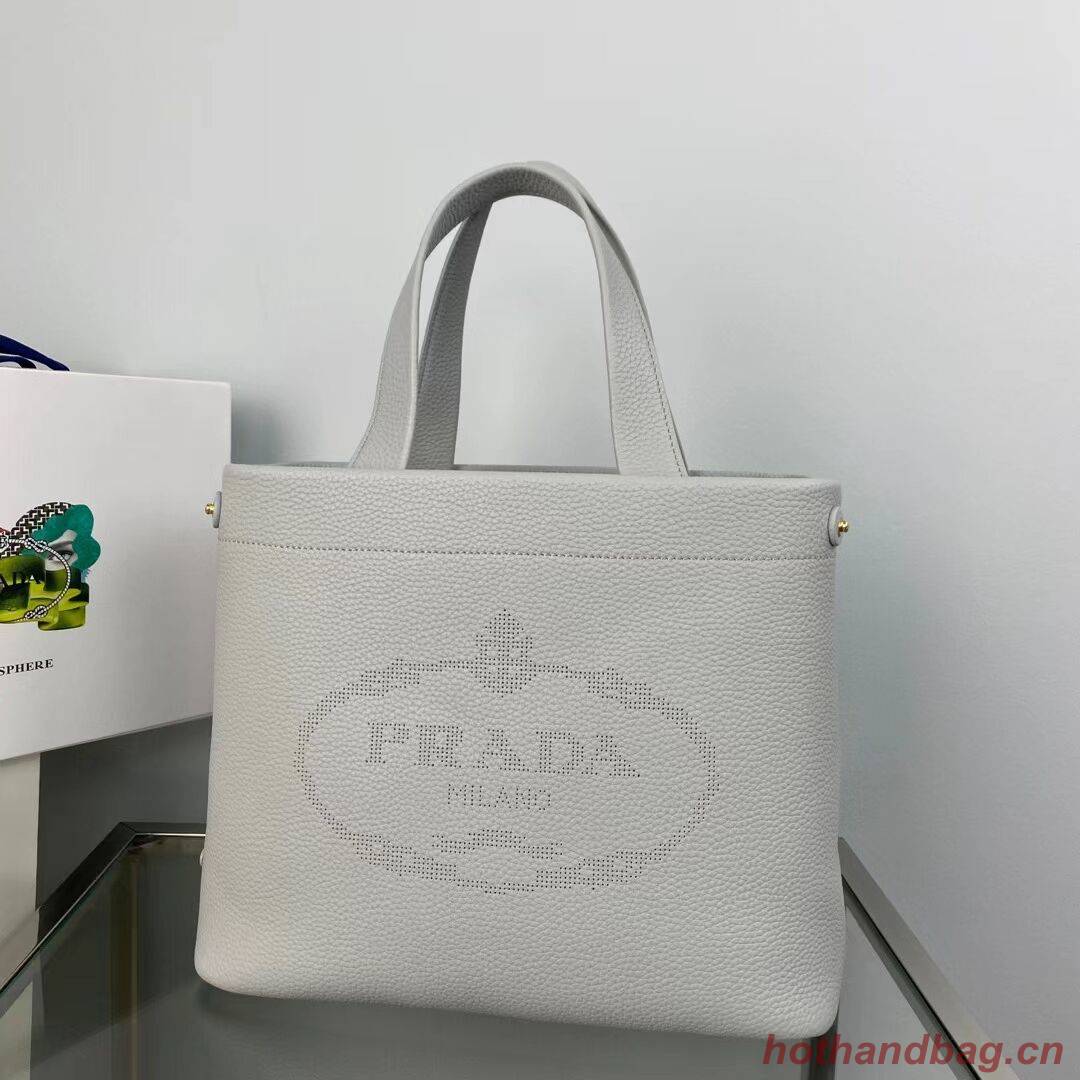 Prada leather tote bag 1AG833 gray