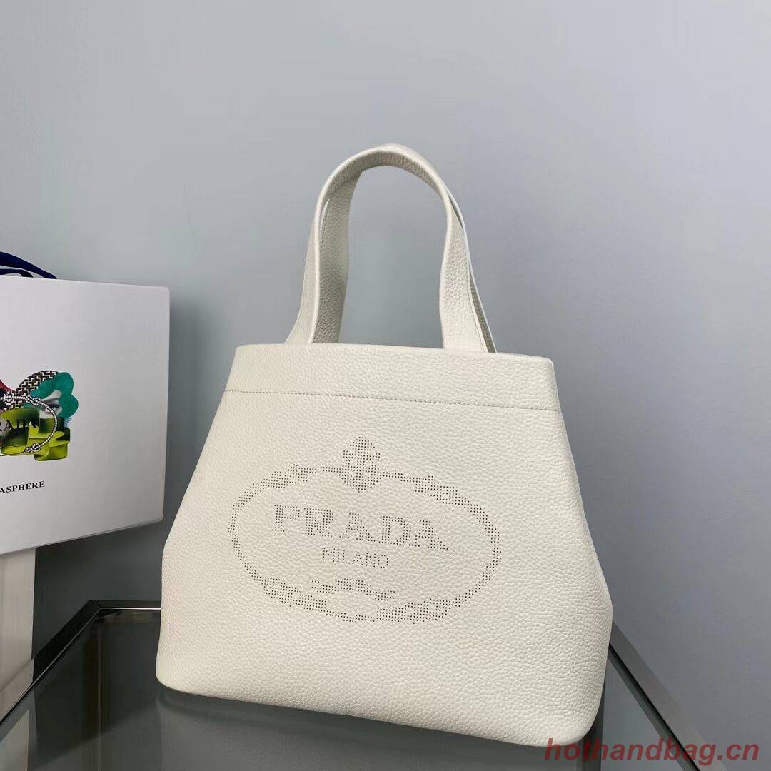 Prada leather tote bag 1AG833 white