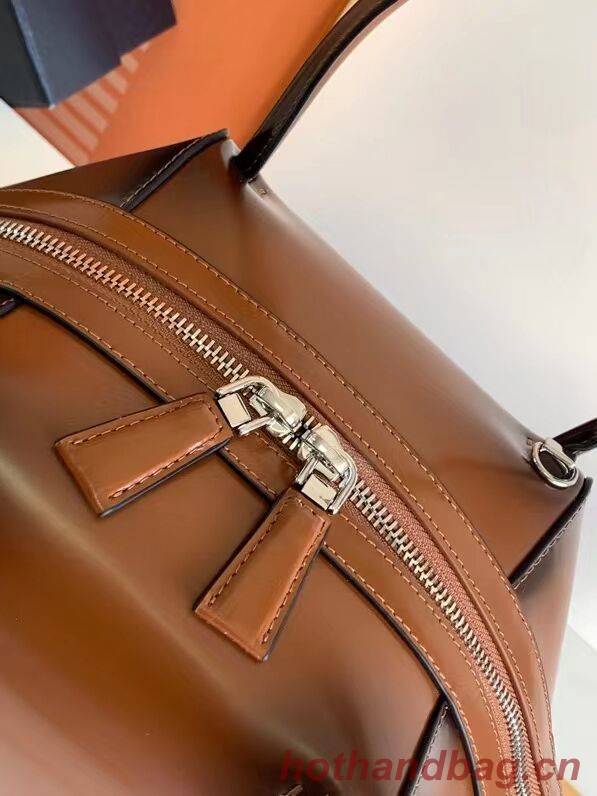 Prada leather tote bag 1BD663A caramel