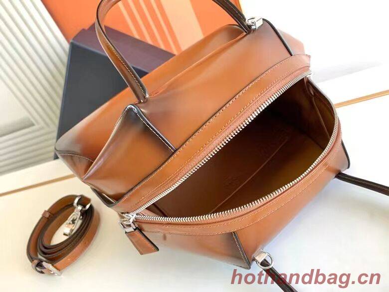 Prada leather tote bag 1BD663A caramel