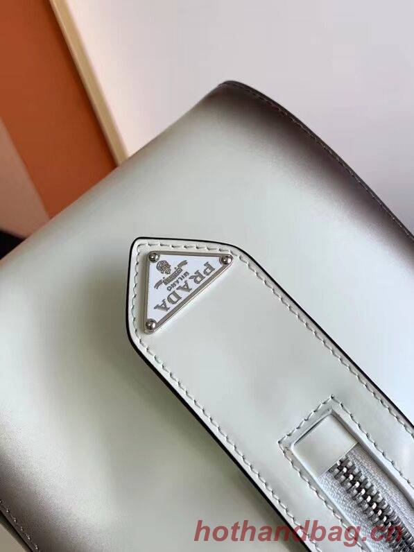 Prada leather tote bag 1BD663A white
