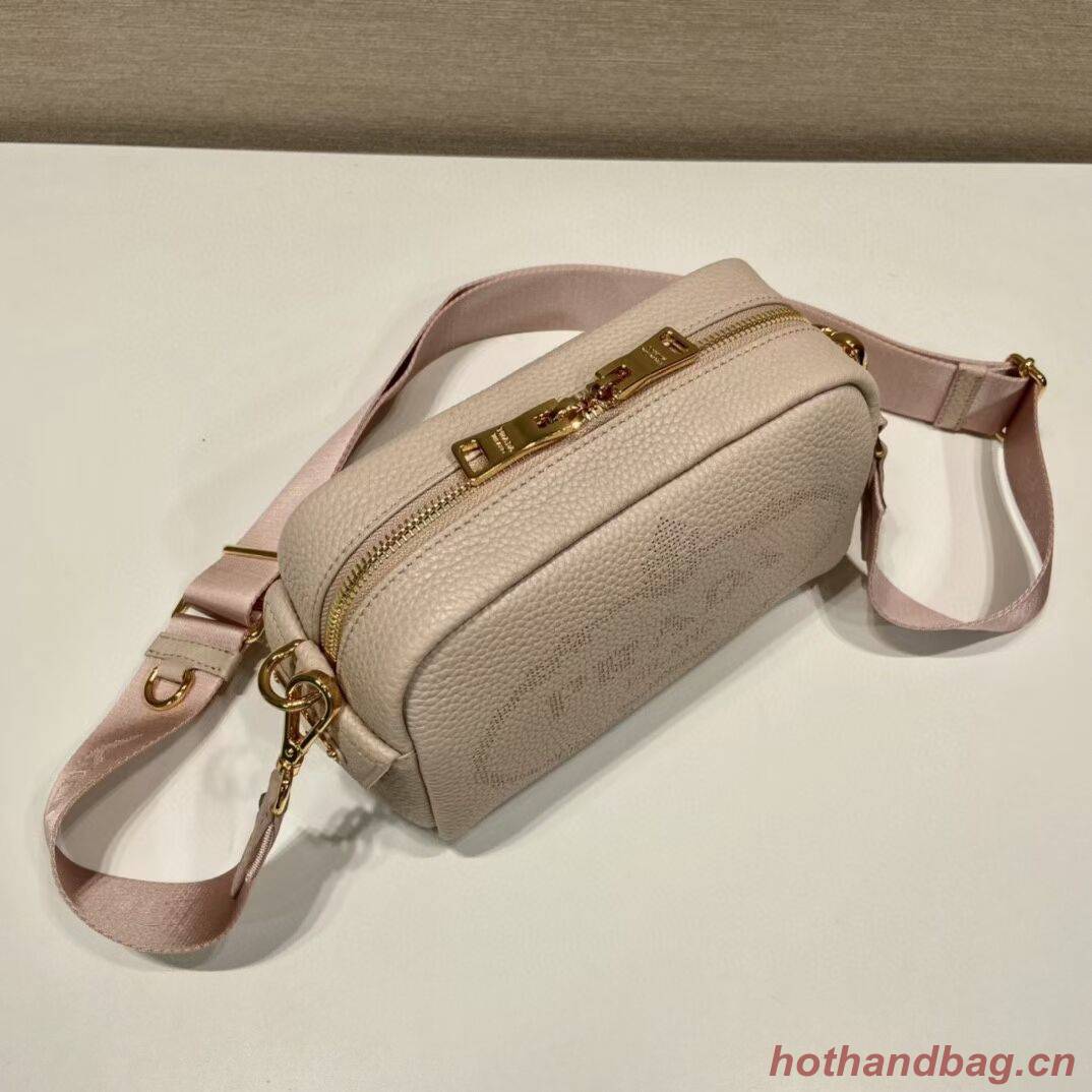 Prada Leather bag with shoulder strap 1DH781 light pink