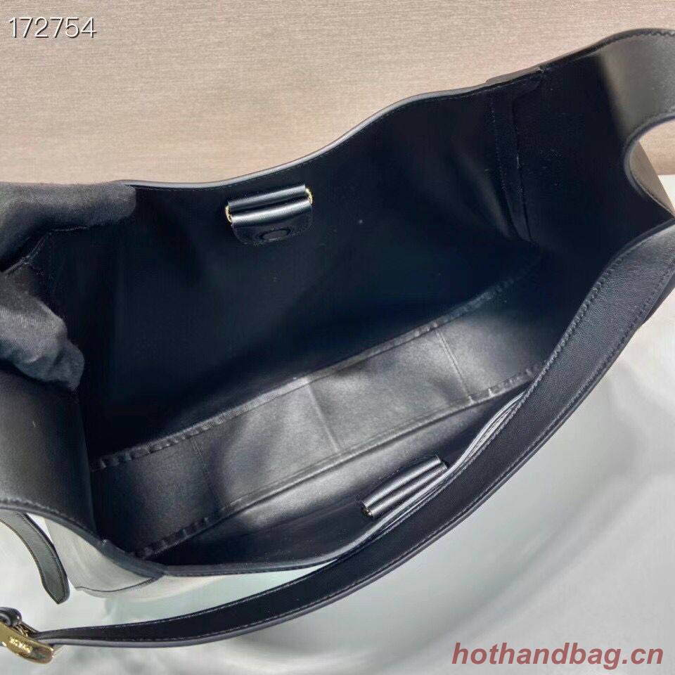 Prada Saffiano leather shoulder bag 5589 black