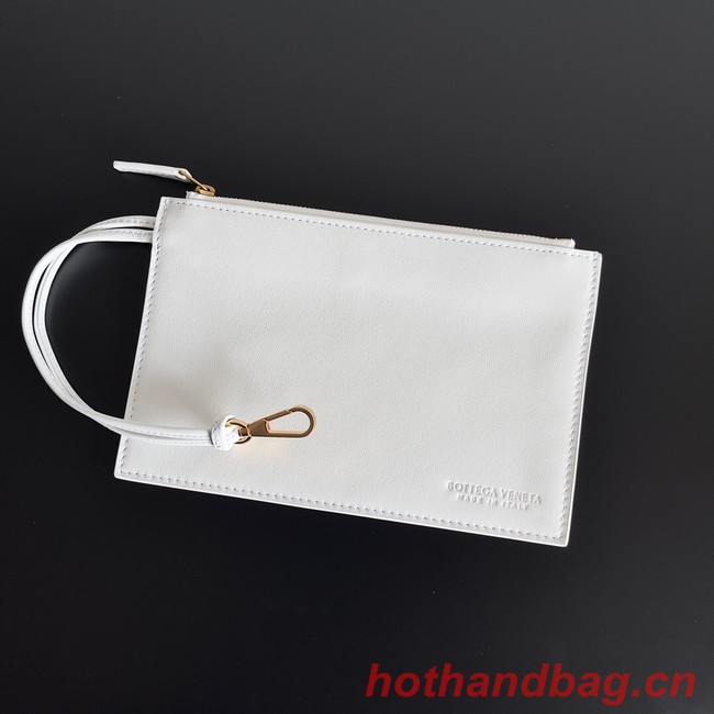 Bottega Veneta ARCO TOTE Small intrecciato grained leather tote bag 709337 white
