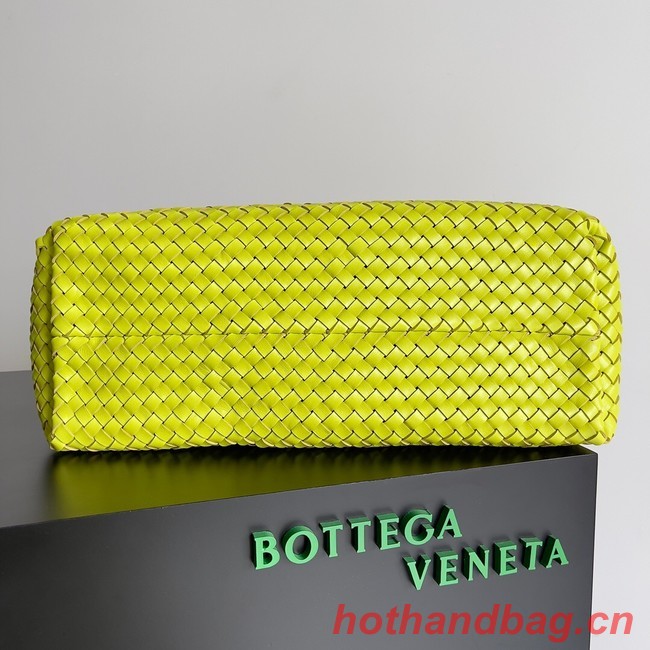Bottega Veneta Large intreccio leather tote bag 608811 Acid kiwi