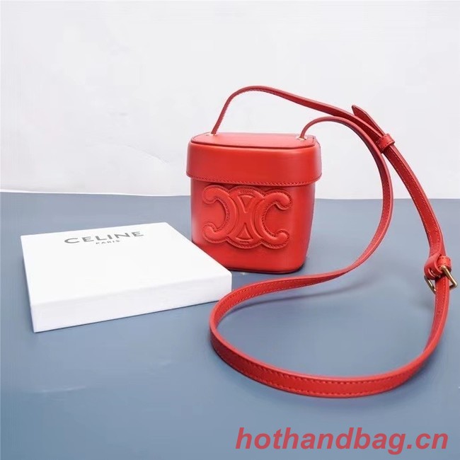 Celine MINI TEEN CLASSIC BAG IN BOX CALFSKIN 199263 red