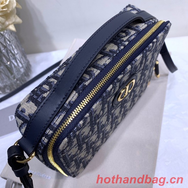 DIOR 30 MONTAIGNE BOX BAG Blue Multicolor Dior Oblique Jacquard S2141