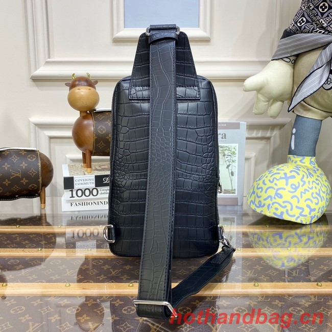 Louis Vuitton AVENUE SLING leather  BAG N41720 black