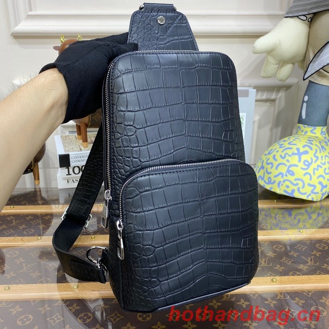 Louis Vuitton AVENUE SLING leather  BAG N41720 black