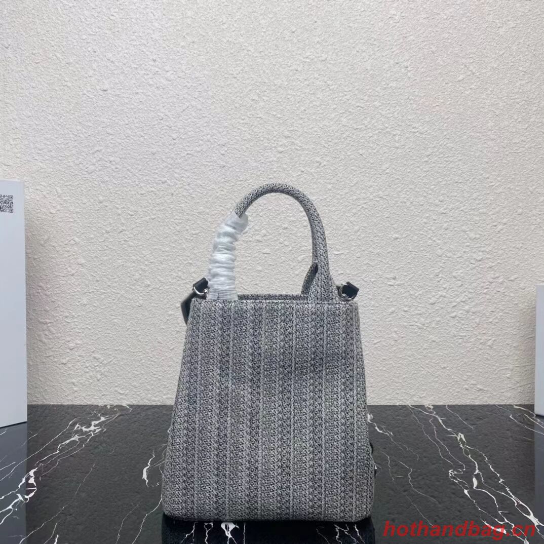 Prada SMALL SHOPPING BAG 1AV333 Black&grey