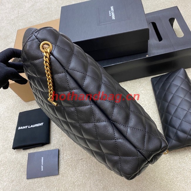 Yves Saint Laurent ICARE MAXI SHOPPING BAG IN QUILTED LAMBSKIN 698652 Black