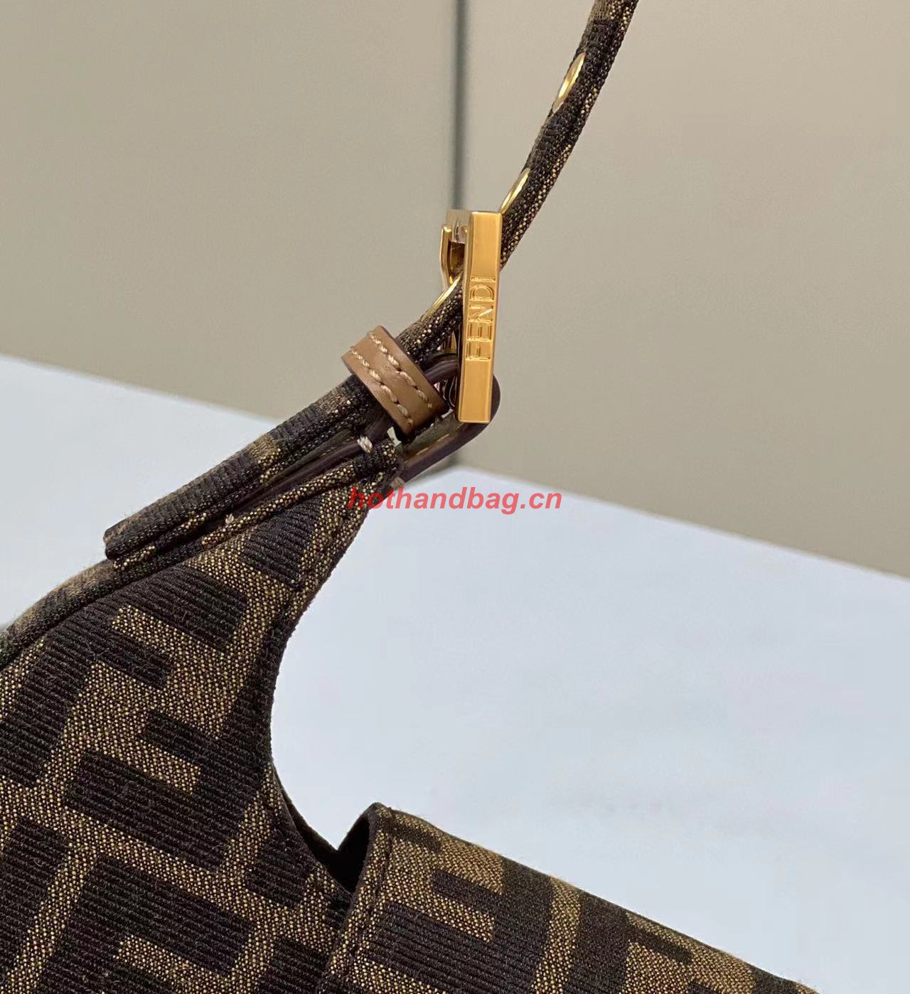 FENDI  FF Fabric Shoulder bag FF10592 brown
