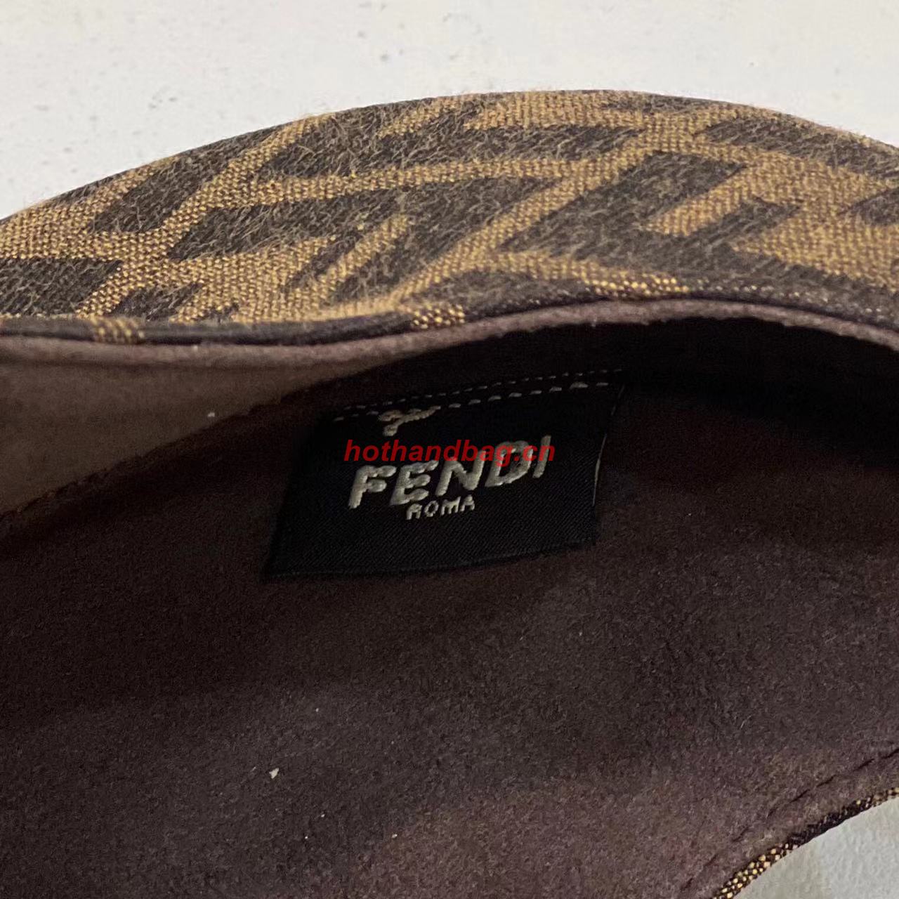 FENDI  FF Fabric Shoulder bag FF10592 brown