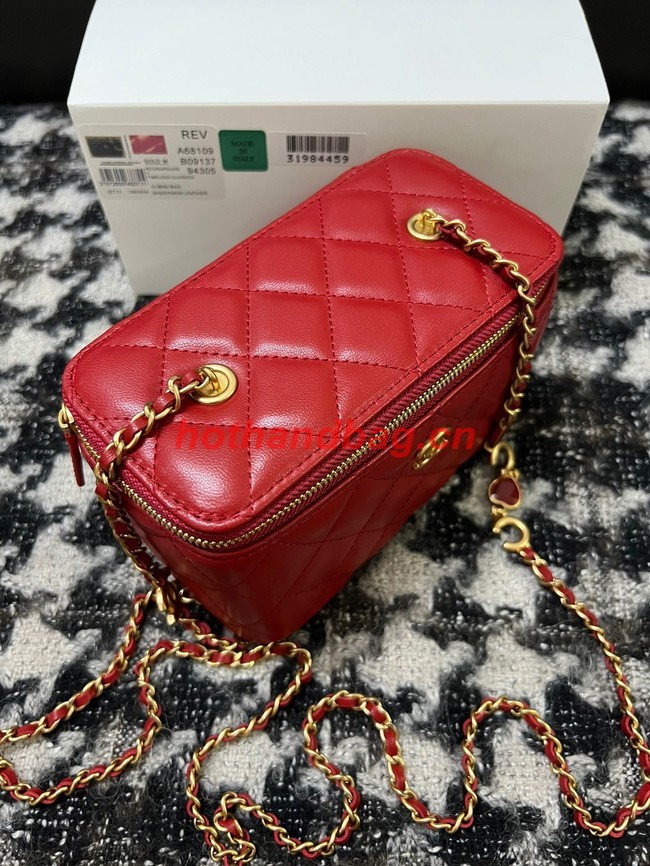 CHANEL VANITY WITH CHAIN 68105 red