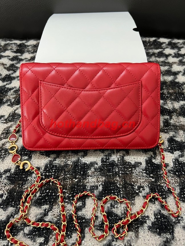Chanel WALLET ON CHAIN AP3035 red