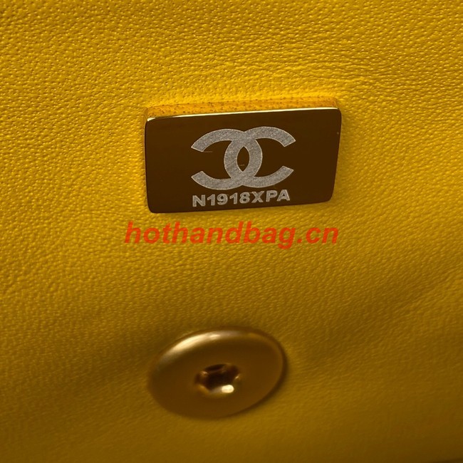 Chanel MINI FLAP BAG WITH TOP HANDLE AS2431 yellow