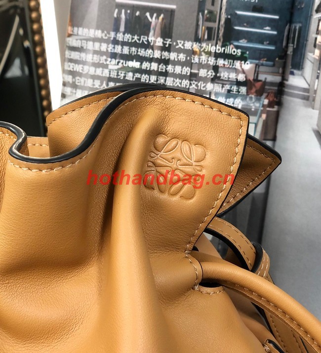 Loewe Flamenco Clutch Bag Original Leather LE0556 apricot