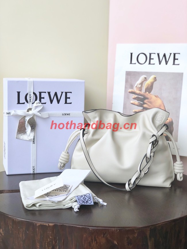 Loewe Flamenco Clutch Bag Original Leather LE0556 white