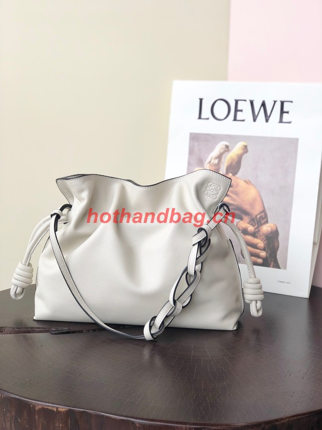 Loewe Flamenco Clutch Bag Original Leather LE0556 white