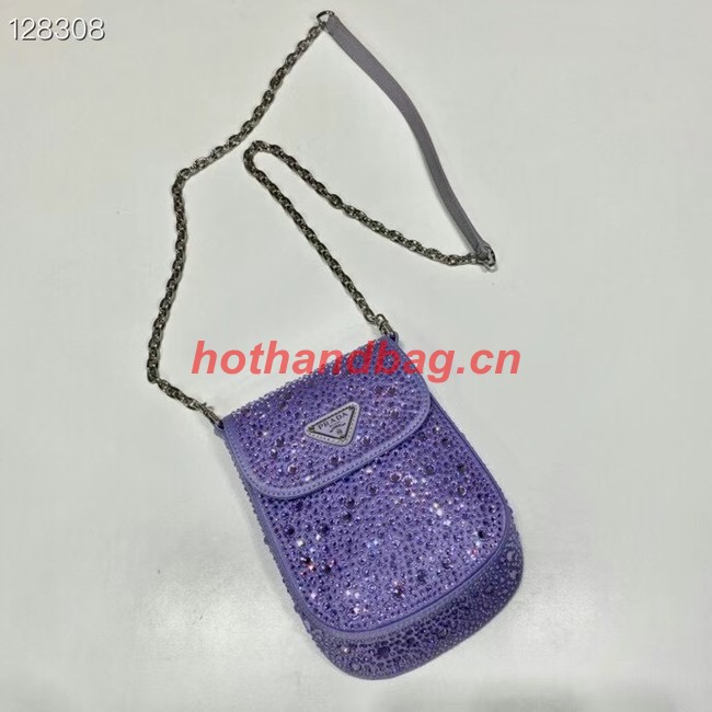 Prada Prada crystal mini-bag 1BH185 purple