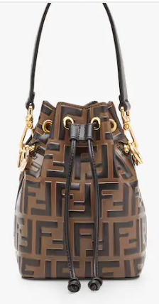 FENDI Mon Tresor leather mini-bag 8BS010 black&brown