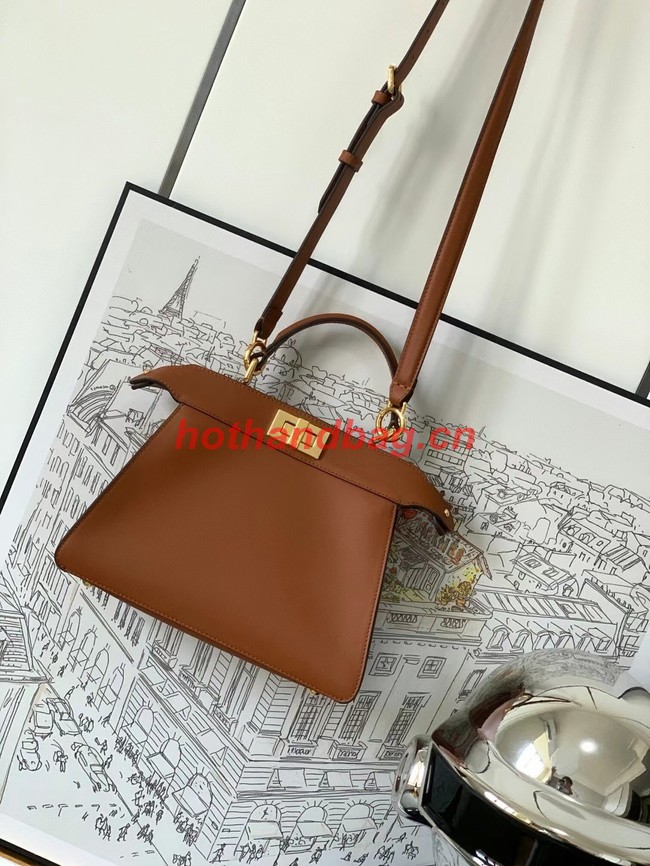 Fendi Peekaboo Iseeu Small leather bag 8BN327A Brown
