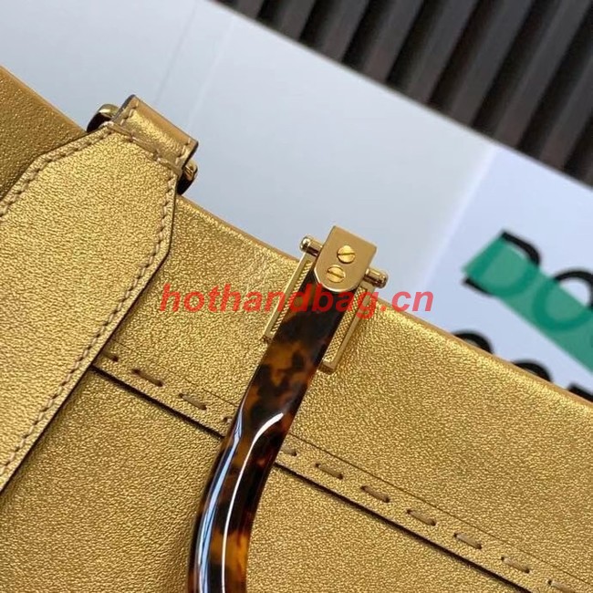 Fendi Sunshine Medium leather shopper 8BH386A gold