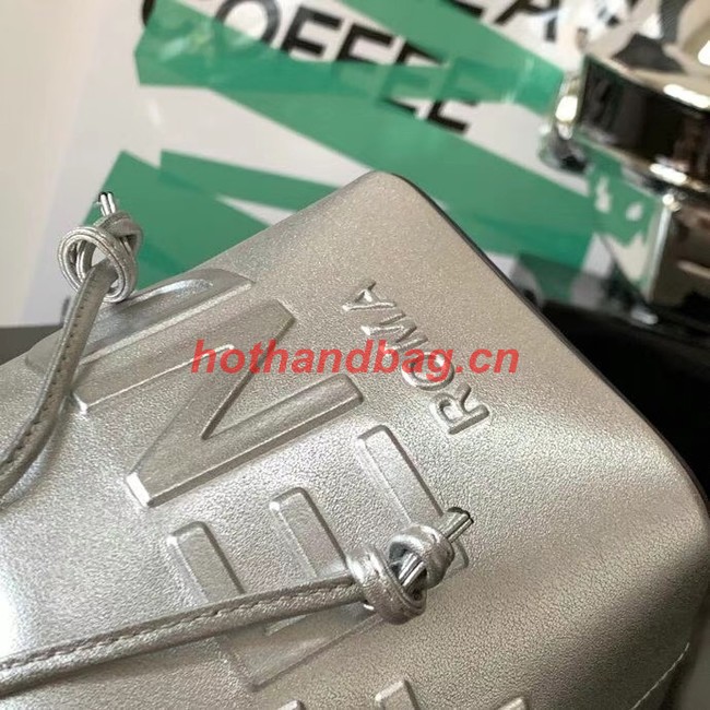 FENDI Mon Tresor leather mini-bag 8BS010AC silver