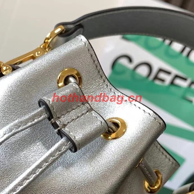 FENDI Mon Tresor leather mini-bag 8BS010AC silver