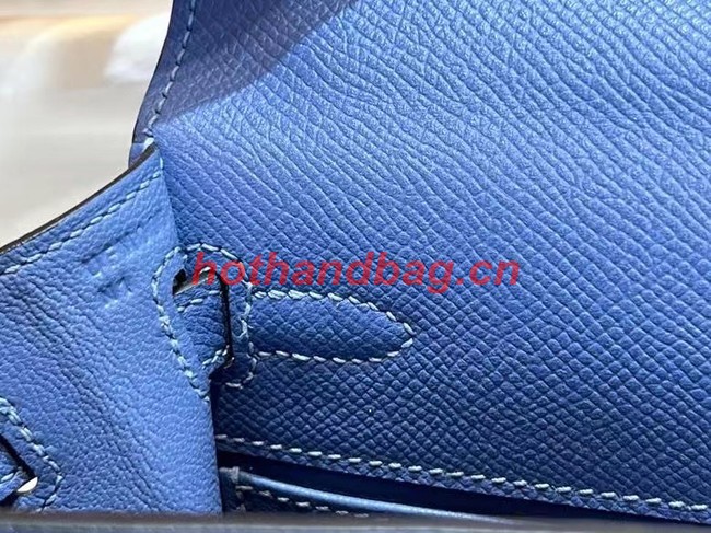 Hermes Kelly 20cm Shoulder Bags Epsom KL2750 blue&gold