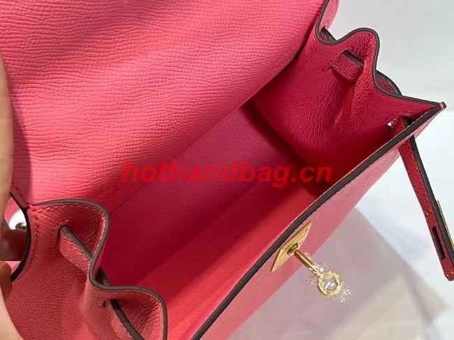 Hermes Kelly 20cm Shoulder Bags Epsom KL2750 Plum&gold