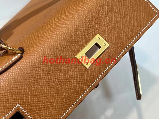 Hermes Kelly 20cm Shoulder Bags Epsom KL2750 brown&gold
