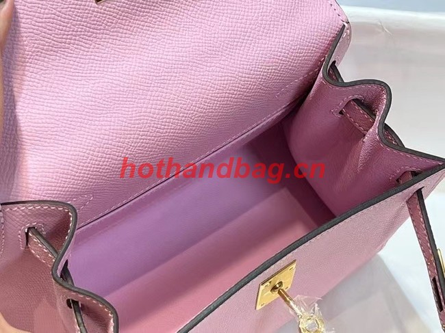 Hermes Kelly 20cm Shoulder Bags Epsom KL2750 light pink&gold