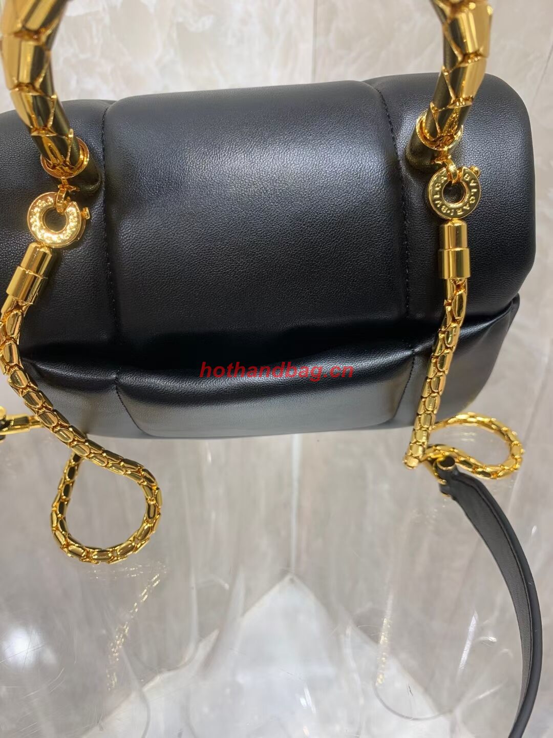 Bvlgari Serpenti Forever leather crossbody bag B282923 black