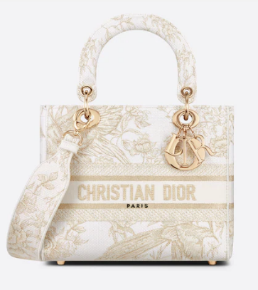 Dior Jardin d Hiver Embroidery with Gold-Tone Metallic Thread M0565