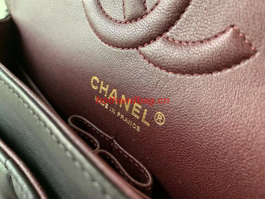 CHANEL Classic Handbag Lambskin Black 01112 & gold-Tone Metal