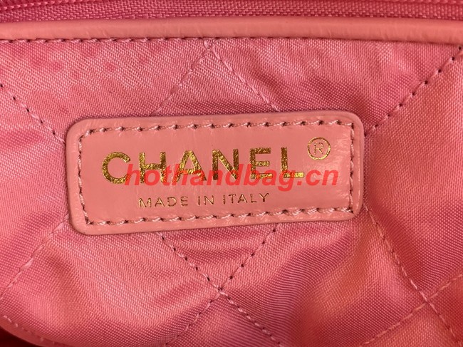 LARGE BACK PACK CHANEL 22 AS3313 LIGHT PINK&GOLD
