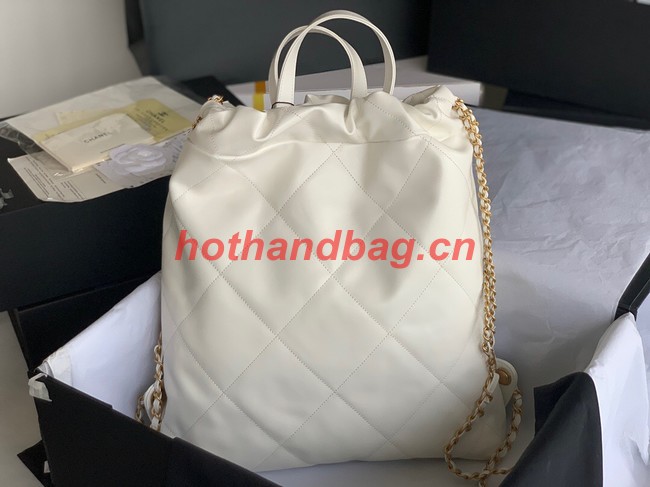 LARGE BACK PACK CHANEL 22 AS3313 WHITE&BLACK
