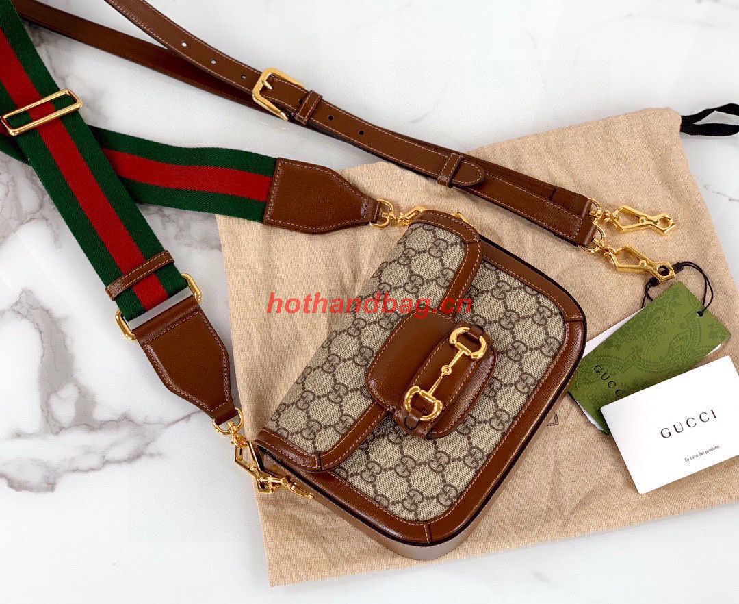 Gucci Horsebit 1955 GG mini bag 658574 brown
