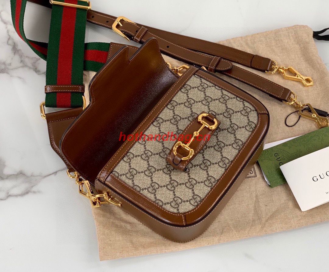 Gucci Horsebit 1955 GG mini bag 658574 brown